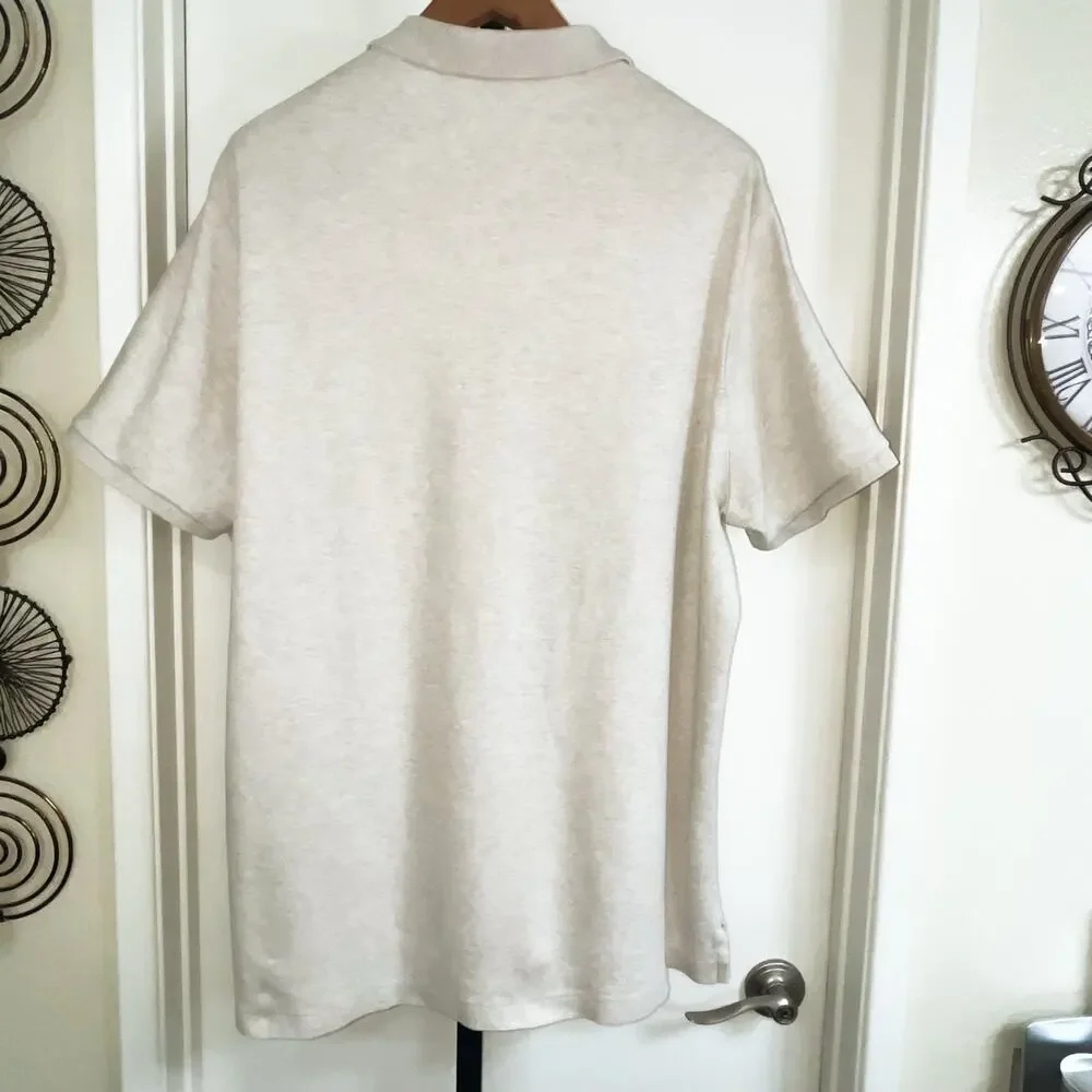 Polo Ralph Lauren Mens Polo Shirt Preppy Academia Old Money - Beige, Size XXL